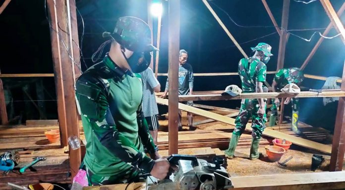 Satgas TMMD ke-111, Bersiasat dengan Cuaca di Kampung Idoor