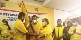Anisto Kembali Terpilih Sebagai Ketua DPD II Golkar Bintuni