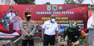 Sambut Hari Pahlawan 2021, Kodam Kasuari Pugar Tugu Perpera