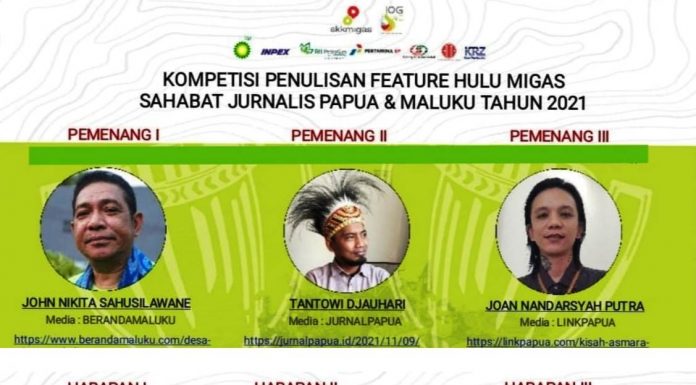 Jurnalis Papua Barat Borong Kompetisi Penulisan Feature Hulu Migas 2021