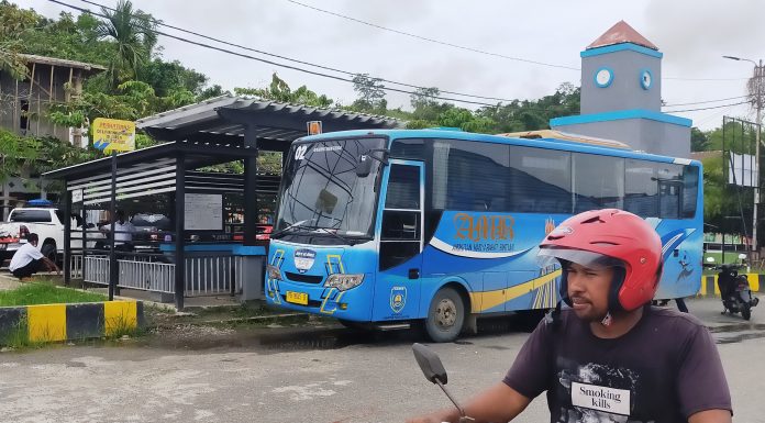Tanpa Persetujuan Bupati, Kepala Dinas Perhubungan Bintuni Hentikan Operasional Bus AMB