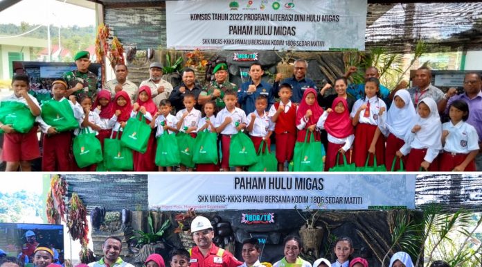 Literasi Dini Hulu Migas, Wujud Komsos SKK Migas Pamalu dan Kodim 1806 Teluk Bintuni