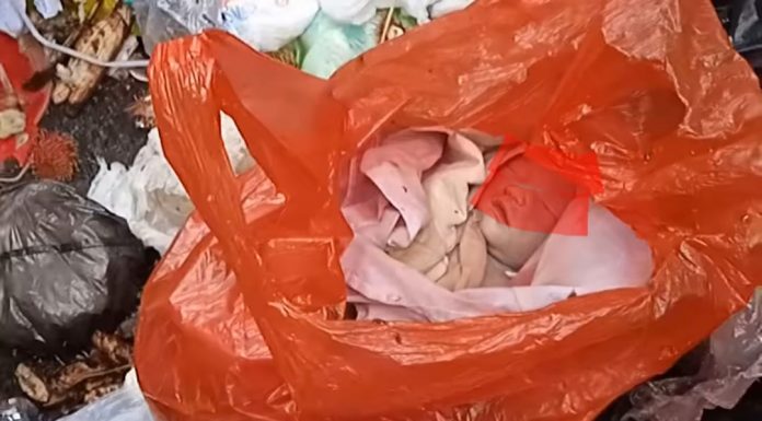 Dibungkus Plastik, Bayi Mungil Dibuang di Bak Sampah Pasar Mariat