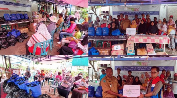 Pertamina EP Papua Field Bagi 50 Paket Sembako Kepada Korban Kebakaran di Pulau Doom