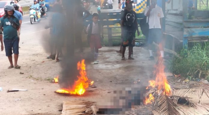 Isu Penculikan Anak Memakan Korban, Seorang Perempuan di Sorong Dibakar Hidup-hidup
