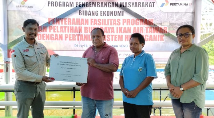 Gandeng BUMKAM Klamono Olie, Pertamina EP Papua Selenggarakan Pelatihan Budidaya Ikan di Distrik Klasafet