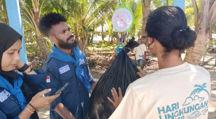 Pertamina EP Papua Bersihkan Pantai Pulau Soop Kota Sorong, 629 Kilogram Sampah Terkumpul