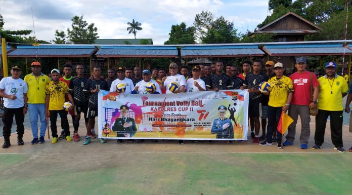 49 Tim Adu Skill di Turnamen Bola Voli Kapolres Teluk Bintuni Cup II 2023