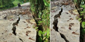 Baru Berumur 40 Hari Lebih, Jalan Cor di SP 4 Teluk Bintuni Sudah Hancur