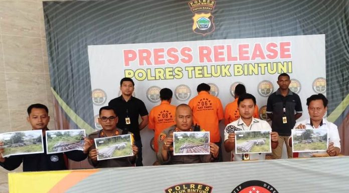Jadi Pemodal Kayu Ilegal, Oknum Pegawai Setda Teluk Bintuni Ditangkap Polisi