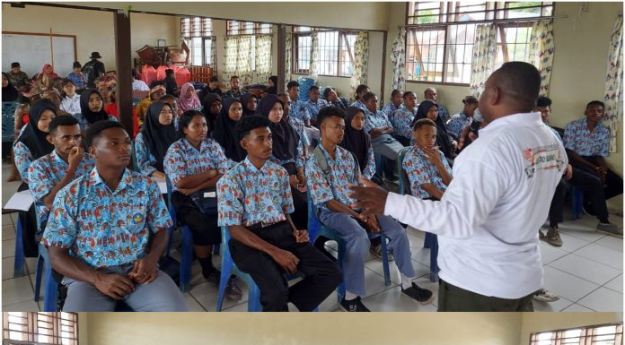 Siswa SMA Persiapan Babo Antusias Ikuti Sosialisasi Pemilu 2024