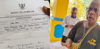 Lembar Disposisi Bupati Teluk Bintuni Tidak Laku di Dinas PU, Kok Bisa?