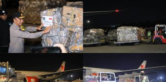 Polri Berangkatkan Pesawat Ketiga Berisi Bantuan Kemanusiaan Bagi Warga Palestina