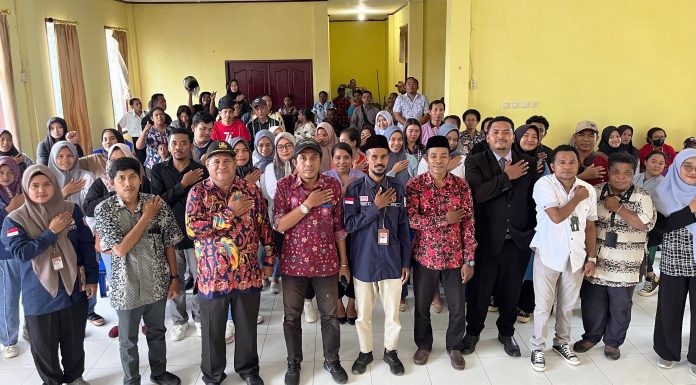 Keren! Pelantikan 210 Anggota KPPS Kelurahan Malabutor Diwarnai Aksi Tanam Pohon