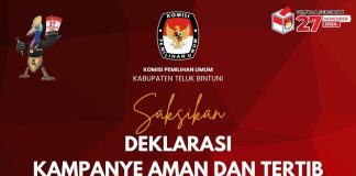 Usai Pengambilan Nomor Urut, KPUD Deklarasikan Kampanye Pilkada Teluk Bintuni Aman dan Tertib