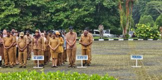 Setiap Apel Gabungan Pegawai, Barisan Perusda Bintuni Maju Mandiri Konsisten Kosong