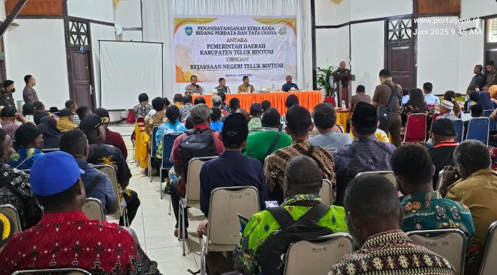 Ceni dan Deni Penyimpangan Dana Desa, Jaksa Bintuni Sosialisasikan Aplikasi JAGA DESA