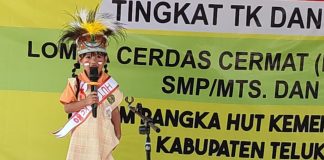 Puluhan Anak TK dan Murid SD Berlomba Baca Teks Proklamasi di SMA Negeri 1 Bintuni