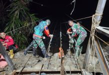 Terobosan Pemulihan Pidie Jaya: 100% Sling Utama Terpasang, Jembatan Gantung Lhok Sanding Dikebut