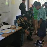 Peduli Kesehatan Generasi Muda, Satgas TNI Yonif 301/PKS Gelar Pengobatan Gratis untuk Siswa SMP di Tsinga