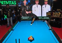 Berhadiah Rp 425 Juta + 2 Sepeda Motor, 110 Peserta Turnamen Billiard Dandim 1806 Open Cup Beradu Skill