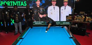 Berhadiah Rp 425 Juta + 2 Sepeda Motor, 110 Peserta Turnamen Billiard Dandim 1806 Open Cup Beradu Skill