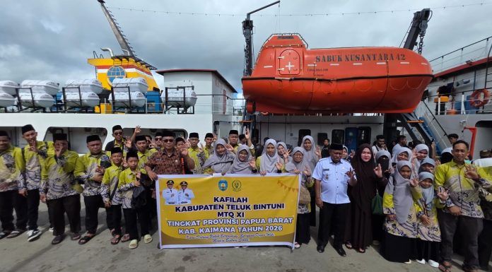 Naik KM Sabuk Nusantara 42, Kafilah Teluk Bintuni Siap Jemput Juara MTQ ke XI di Kaimana