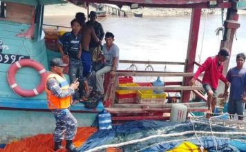 Kapal Ikan KM. Mitra Jaya Tenggelam di Perairan Tanjung Api Asahan, Dua Awak Masih Hilang