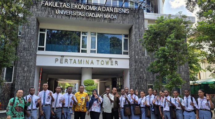 Kolaborasi Pemda Teluk Bintuni – FEB UGM, 99 Siswa SMK Negeri 1 Ikuti PKL di Yogyakarta
