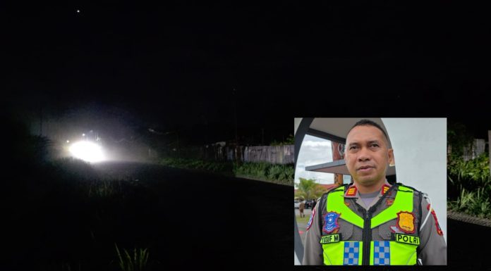 Sejumlah Titik Jalan Utama Bintuni Minim Penerangan, Kasat Lantas Minta Perhatian Pemerintah Daerah