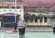 Apel Perdana Sebagai Kapolres Teluk Bintuni, AKBP Marully: Polisi Jangan Jadi Sumber Masalah
