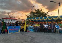 Bupati Anisto Sambut Kontingen Pesparani IV di SP3, Wabup JL di Pelabuhan