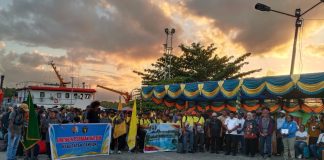 Bupati Anisto Sambut Kontingen Pesparani IV di SP3, Wabup JL di Pelabuhan