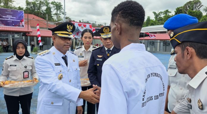Perayaan Kemerdekaan ke 81 di Teluk Bintuni, Satu Warga Binaan Rutan Kelas IIB Bebas