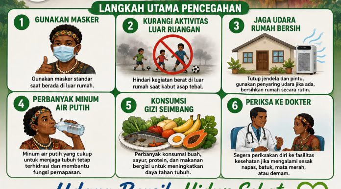 Banyak Kebakaran Hutan dan Lahan di Teluk Bintuni, Kasus Penyakit ISPA Meningkat