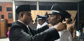 Tiga Kepala Kampung di Wamesa di Lantik, Bupati Teluk Bintuni Ambil Sumpah dan Janjinya